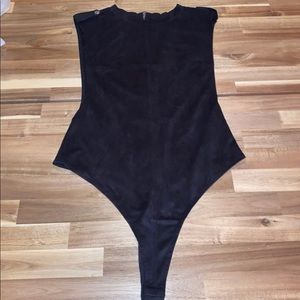 Cute Booty Lounge Bodysuit suede thong